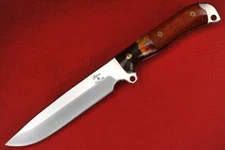 Busse Custom Boss Jack .185" Satin, G-rexed Fossil Tooth Bolstered Maple Wood