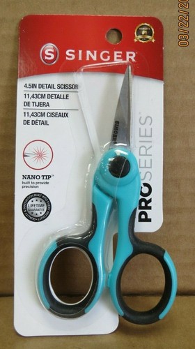 SINGER PRO SERIES 00557 4.5" NANO TIP DETAIL CRAFT SCISSORS NEW