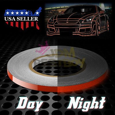 Burgundy Reflective Tape Safety Self Adhesive Striping Sticker 150FT Roll 1Cm