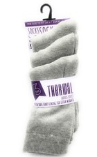 3 Pack Thermal Ladies Socks with soft terry lining for extra warmth