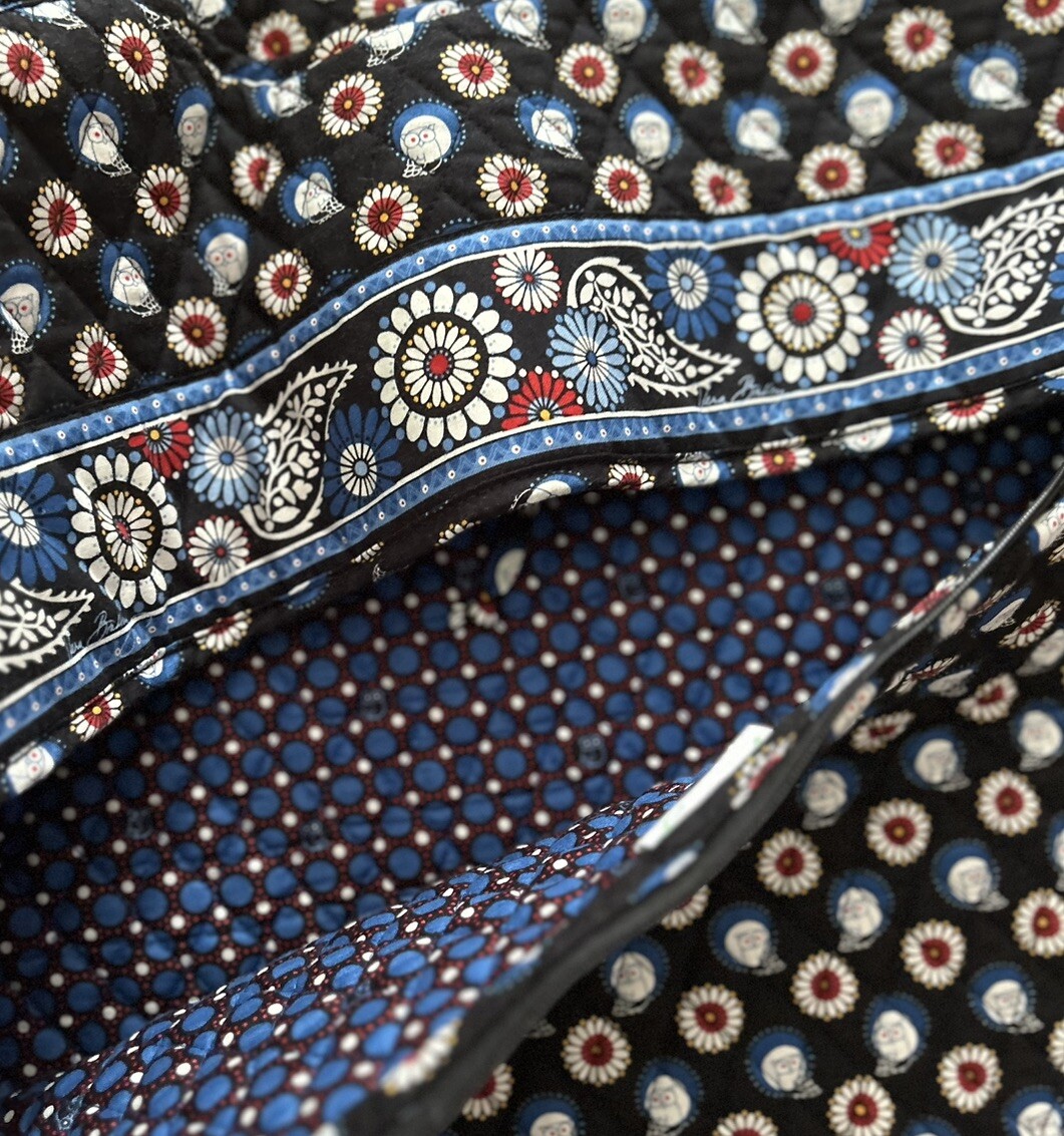 Vera Bradley Garment Travel Bag "Night Owl" Retired Pattern 48×24 Blue