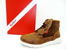 Kickers KICK HI 4 Herren Schuhe Biker Boots Stiefel Stiefelette Leder Braun  42