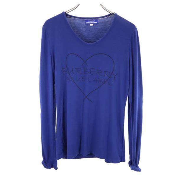 BURBERRY BLUE LABEL 長袖Tシャツ 38 レッド BURBERRY BLUE LABEL Sanyo Shokai Logo print Long sleeve T