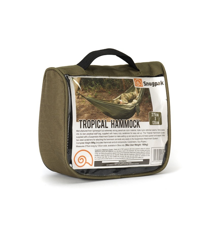 Snugpak TROPICAL HAMMOCK with Suspension Attachment System Snugpak TROPICAL HAMMOCK with Suspension Attachment System