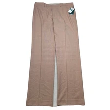 Perry Ellis Portfolio Dress Pants Mens 36x32 Salmon Modern Fit Flex Stretch NEW