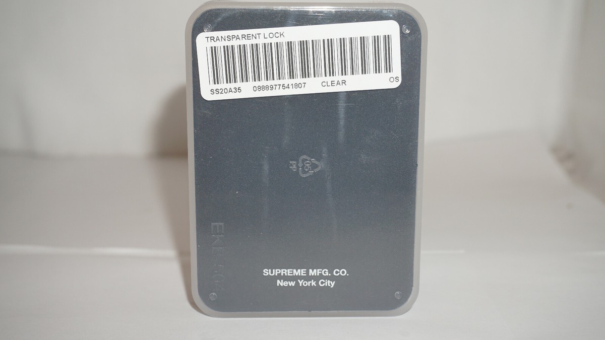 Supreme New Transparent Lock Clear SS20 - In Hand | eBay