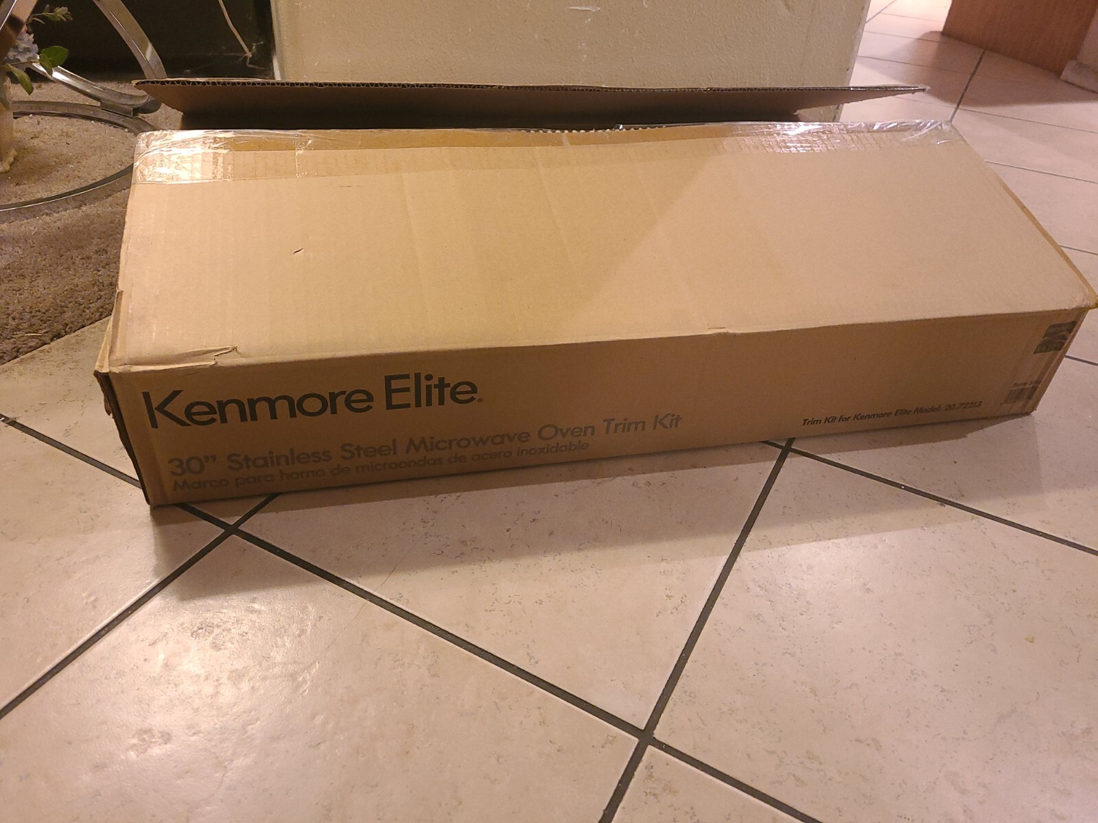kenmore elite 30" stainless steel microwave oven trim kit model 20.