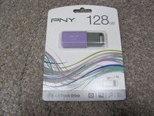Brand New PNY 128GB USB 2.0 Flash Drive Purple P-FD128OMC-GE