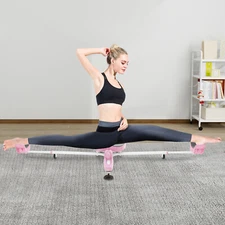 Pink Adjustable Leg Stretcher Flexibility Stretching Equipment Sports With Timer