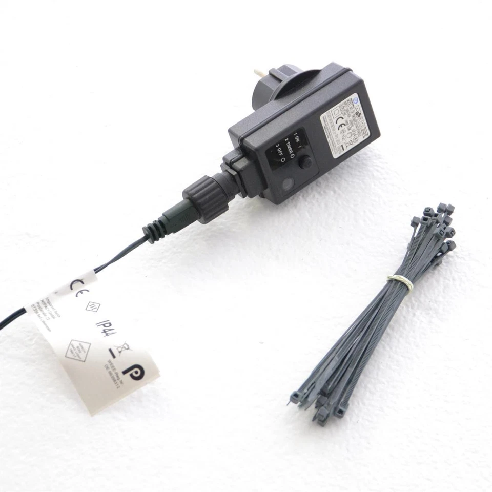 Lichternetz 128 LED warm-weiß 3x3 m Pavillonbeleuchtung Timer Trafo Feierdeko - Bild 3 von 4