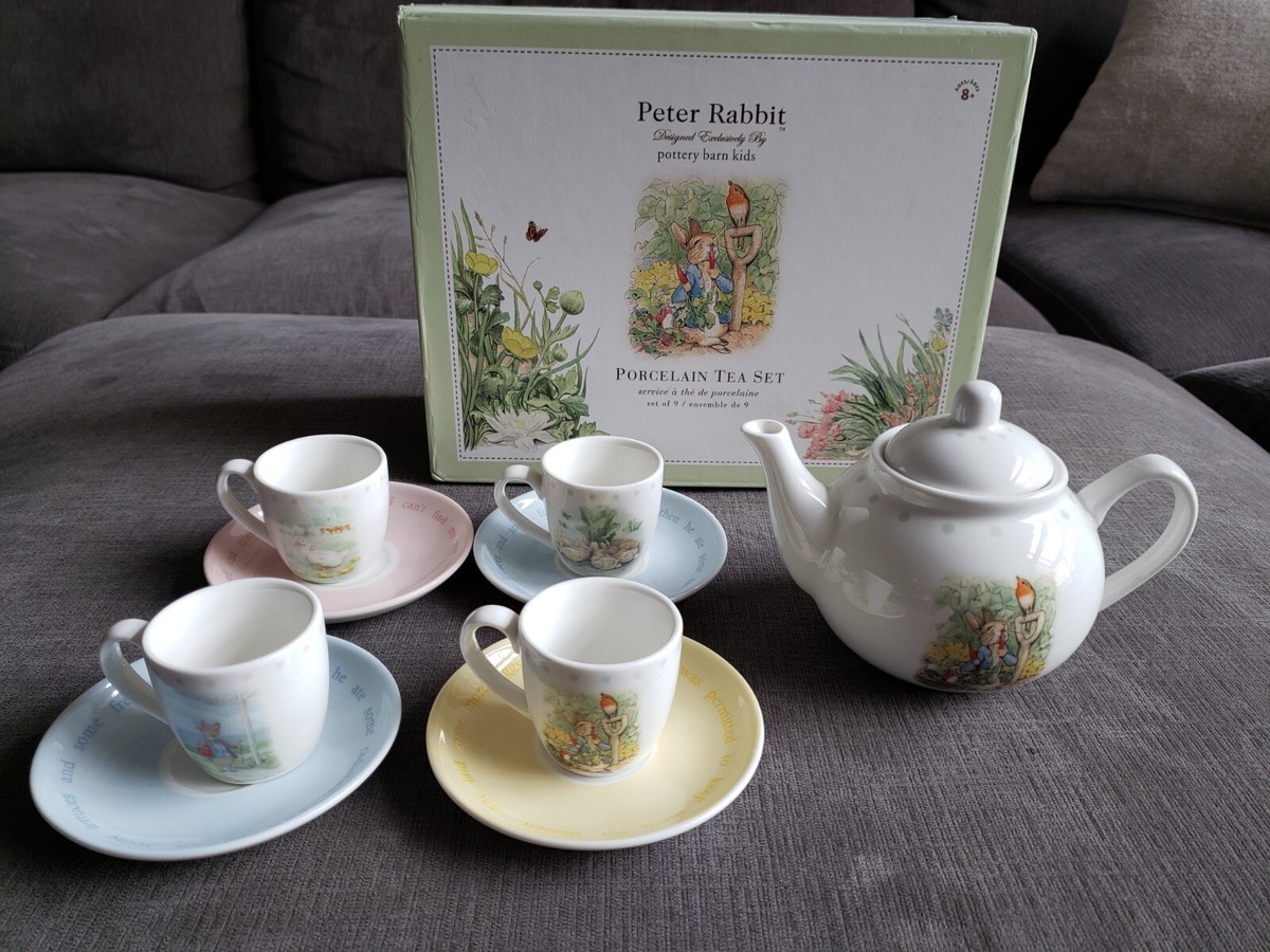 NEW! Pottery Barn Kids Peter Rabbit Porcelain Tea Set - Tea Pot 4