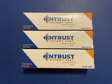 Lot of 3 Boxes Entrust Ostomy Care 6300 Stoma Paste 2oz Expires 2027/2028