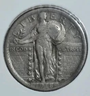 1918-S Standing Liberty Silver Quarter US Mint 25c Coin VF