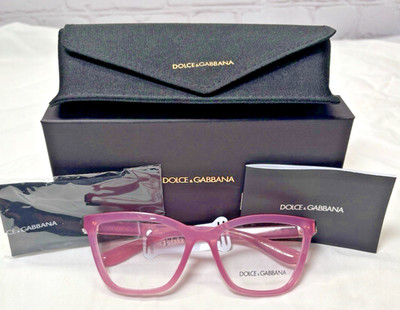 DOLCE & GABBANA Eyeglasses DG 5076 1912 Milky Pink Authentic 55-17 Frames NEW