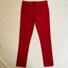 Vineyard Vines Girl's Red Corduroy Whale Print Pull On Pants Size 16
