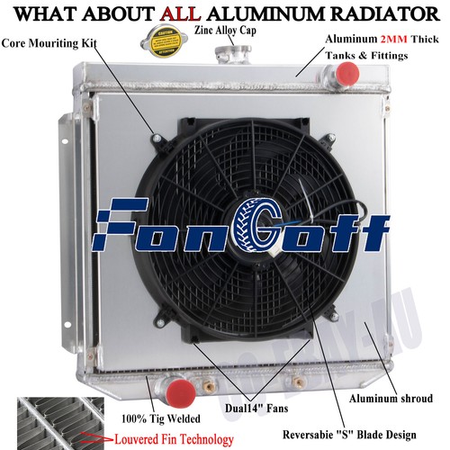 4Row Radiator+Shroud FAN Fits 1969-72 FORD FALCON XW XY 302 351 GS GT ...