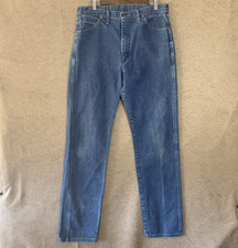 Wrangler Cowboy Cut Jeans Mens 35x35 Blue 5-Pocket Western 13MWZ - SIZE NOTE
