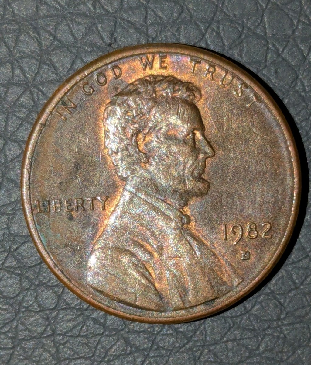 スモールデイト　1982年　リンカーン1Cペニー　ミントマークD 1982-D 1c Memorial Cent Rpm Small Date Zinc 2.5g D/D Rpm Repunched