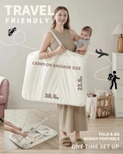 New AirClub Bassinet Bedside Sleeper Baby Crib Newborn Cream