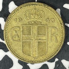 1940 Iceland 1 Krona Lot#C7636