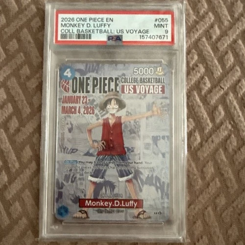 2026 One Piece Promos College Basketball US Voyage Monkey D. Luffy #P-055 PSA 9