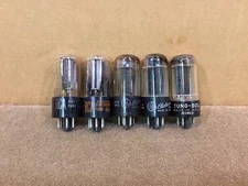Five (5) 6W6GT Audio Power Amplifier Vacuum Tubes Lot of 5 TV-7D/U Tested