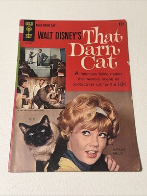 That Darn Cat #nn 1966 Gold Key  Silver Age Movie TV Hayley Mills Photo Cover FN