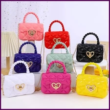 Fashion Kids PU Leather Crossbody Bags Girls Heart Shoulder Bags Children