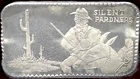 1 oz .999  Silver Bar Silent Pardners Art Bar Belford Mint  1973