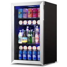 Yeego 3.35 Cu.ft Beverage Refrigerator Cooler 140 Cans Fridge Home/Office/Bar