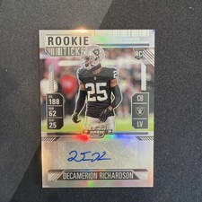 2024 Contenders Optic Decamerion Richardson Rookie Ticket Auto RC #192 Raiders