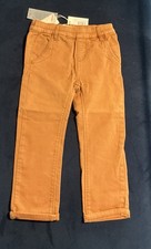 CATIMINI Boys Girls Chino Gabardine Graphic City Pants Coffee 5T