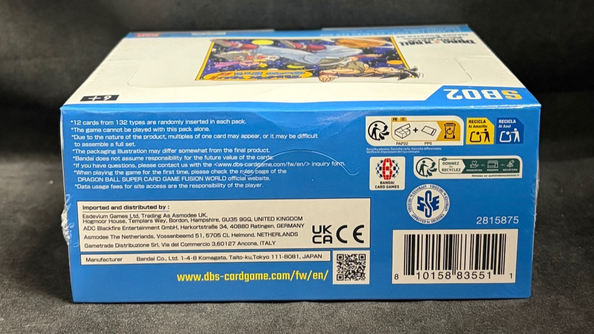 Dragon Ball Super: Fusion World - Manga (SB02) Booster Box BRAND
