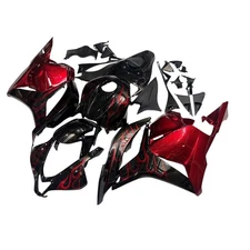 Black Red Flames Fairings For Honda CBR600RR 2009 2010 2011 2012 F5 ABS Bodywork