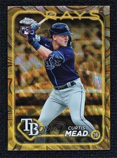 2024 Topps Gilded Collection Gold Wave Refractor 15/75 Curtis Mead #140 07b3
