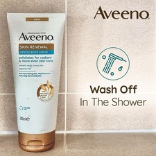 Aveeno Skin Renewal Gentle Body Scrub (1x 200ml), Gentle Exfoliator with Nourish