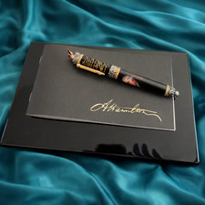 Montegrappa Alexander Hamilton Rollerball Pen LE Sealed Black Resin Vermeil