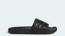 Adidas Adilette Shower GZ3772 Slides Unisex Black Striped Comfort Sandals