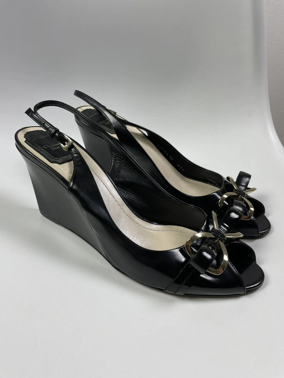 Escarpins compensés en cuir verni Dior taille 41,5