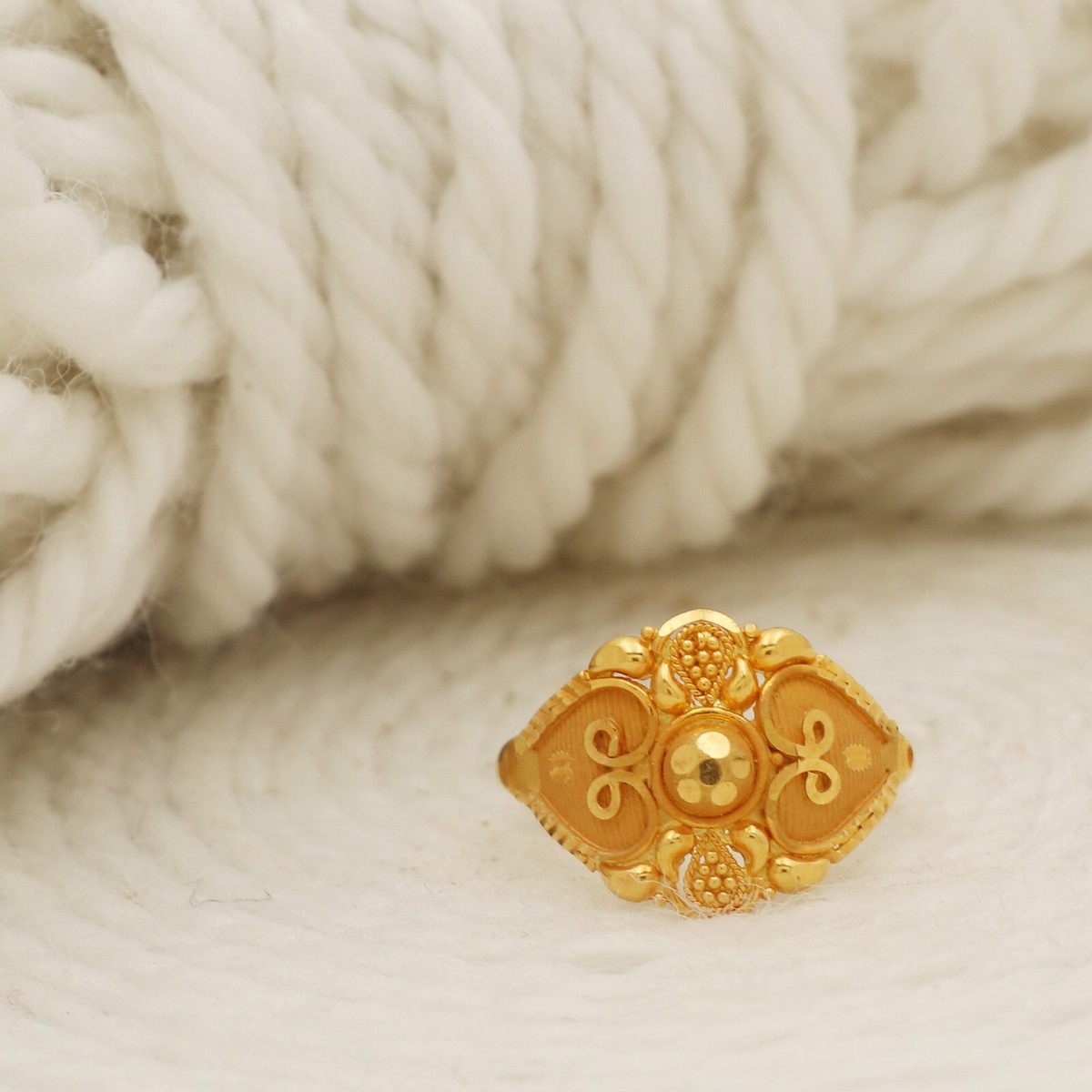 22k Yellow Gold Ring, 22K916 Fine Gold Handmade Ring for unisex or