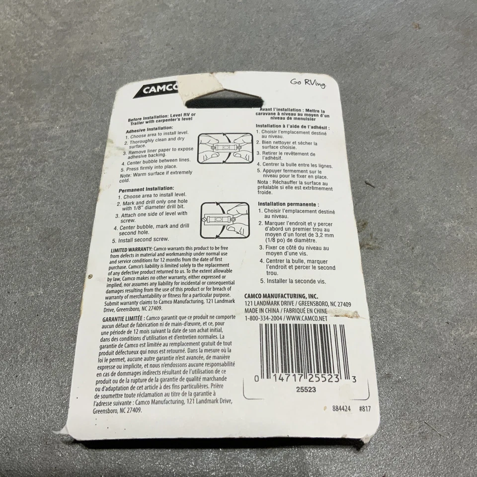 Johnson Post and Pipe Level with Acrylic Vials And Two Small RV Levels - Image 4 of 4