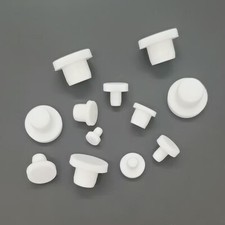 White Hole Plug End Cap Round Solid Silicone Rubber Blanking Seal Bung 3mm-14mm