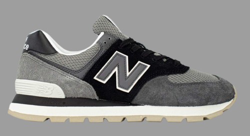 New Balance 574 Rugged Shoes Black Gray 