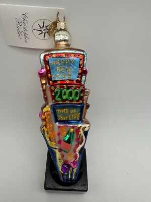 2000 Christopher Radko Petite Count Down 6'' ornament 00-546-0