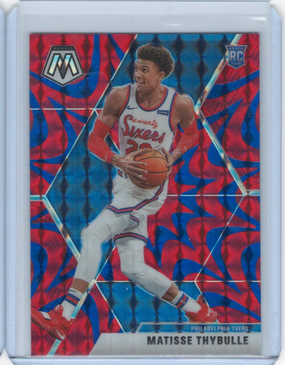 Matisse Thybulle 2019-20 Panini Mosaic #245 Reactive Blue Philadelphia 76ers