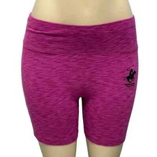 Beverly Hills Polo Club Pull On 5 Inch Bike Shorts Magenta Pink Purple Small