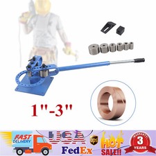 Premium Pipe Tube Bender 1''-3'' inch Manual Tube Bender w/ 7 Dies Tubing Metal