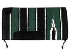 Western Horse Green Navajo Saddle Pad 30" x 30" x 1" Acrylic w/ Wool Felt Bottom