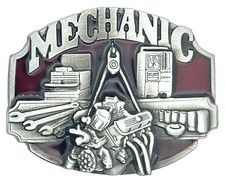 Mechanic Tools Engine Truck Car Enameled Belt Buckle New
