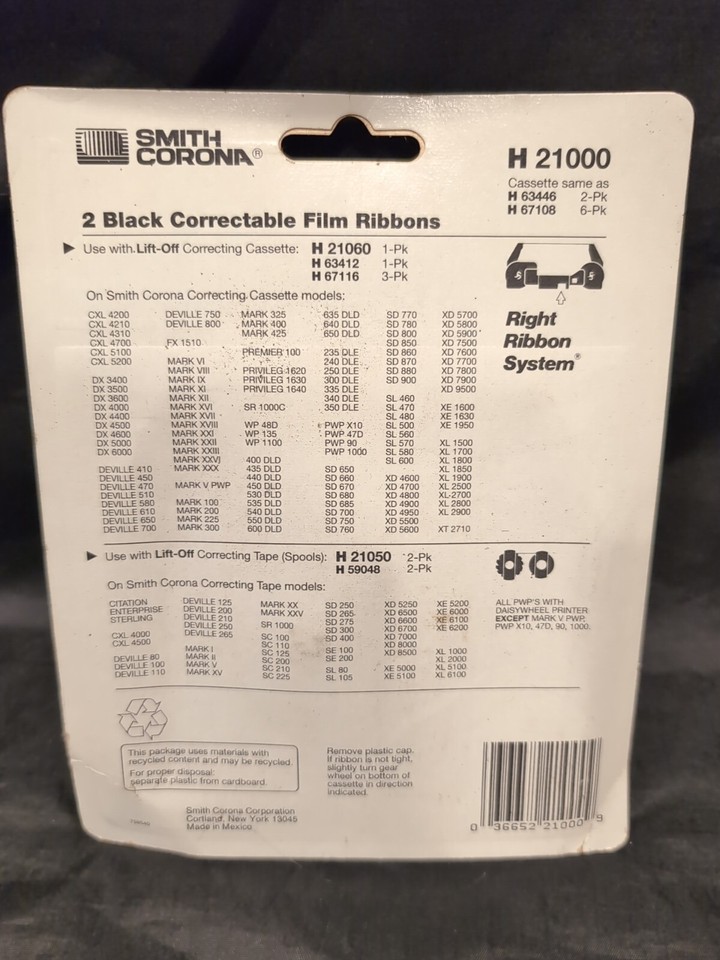 Nastro Macchina Da Scrivere Correggibile Originale OEM Smith - Foto 3